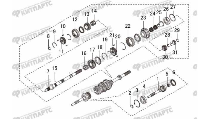 Валы КПП первичный, вторичный Great Wall Hover H3 New