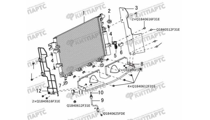 Радиатор кондиционера Great Wall Hover H5