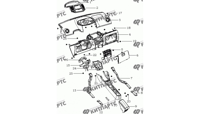 Приборная панель МК08 Geely MK